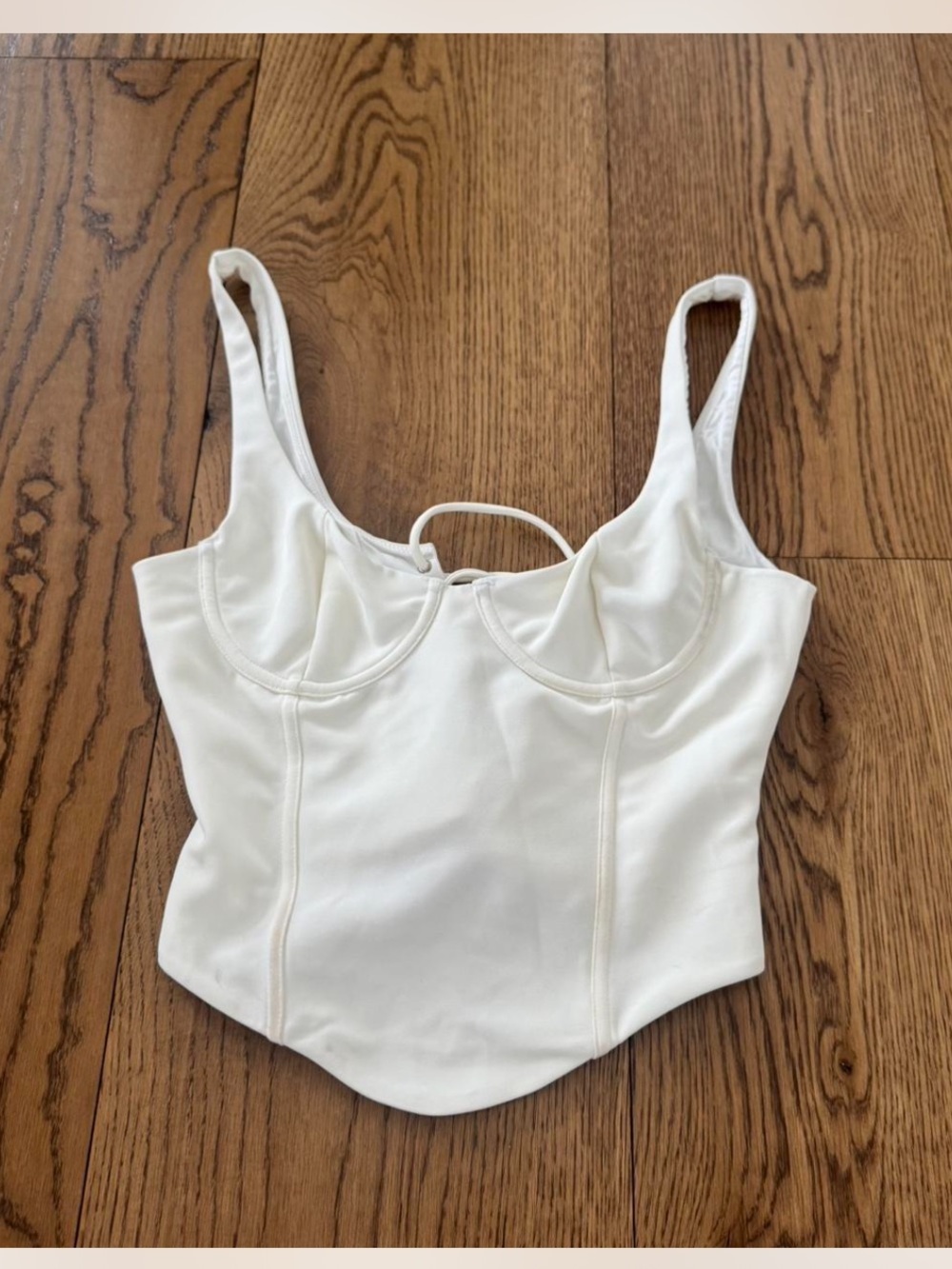 WhiteFox white Structured Bustier Top
